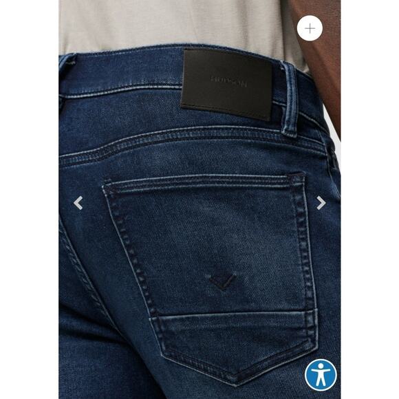 Hudson Jeans Mens 32 X 30 Blue Byron Straight‎ Leg Mid Rise Button Fly Stretch - Picture 3 of 13